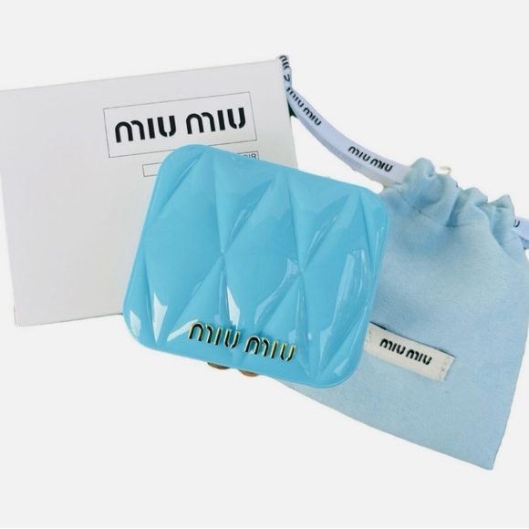 Miu Miu Accessories - Miu Miu Light Blue Glossy Double Sided Mirror